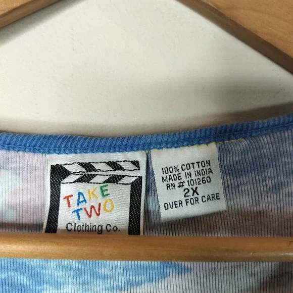 Take Two Scenic Floral Print Sequin Embellished Tee Art to Wear - Picture 9 of 11